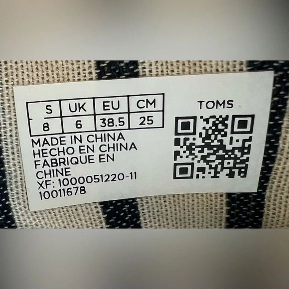 TOMS | Womens Alpargata Heritage Canvas Shoes. Size: 8 - Picture 16 of 16